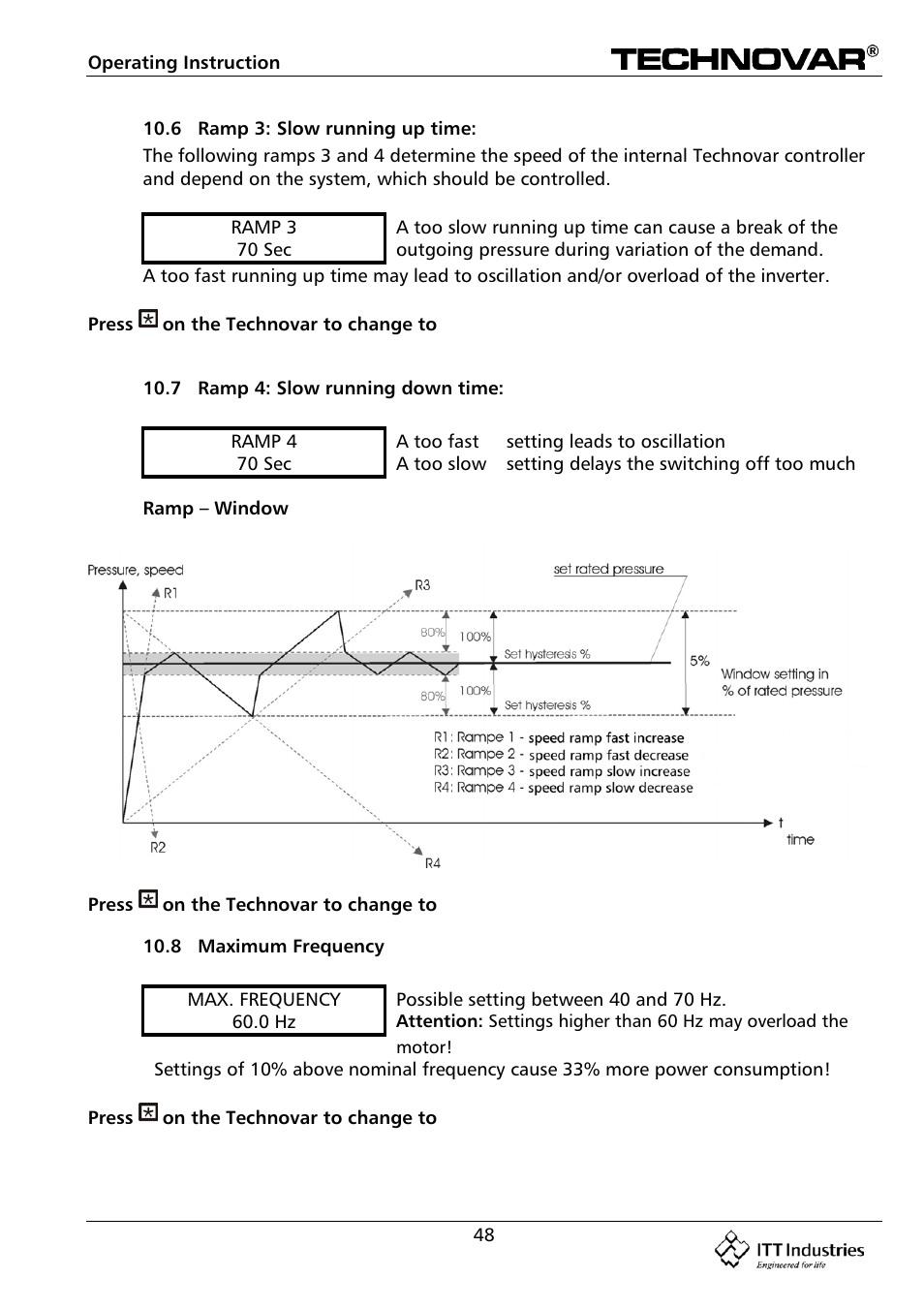 Bell & Gossett 193 TECHNOVAR VARIABLE SPEED PUMP CONTROLLER AND INTEGRATED AJUSTABLE FREQUENCY DRIVE User Manual | Page 48 / 78