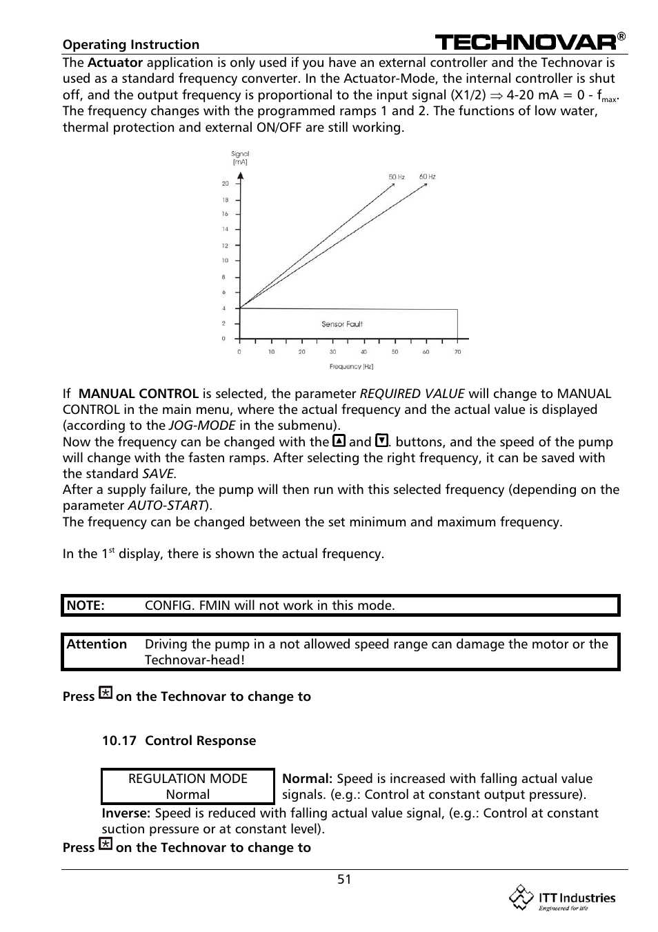 Bell & Gossett 193 TECHNOVAR VARIABLE SPEED PUMP CONTROLLER AND INTEGRATED AJUSTABLE FREQUENCY DRIVE User Manual | Page 51 / 78