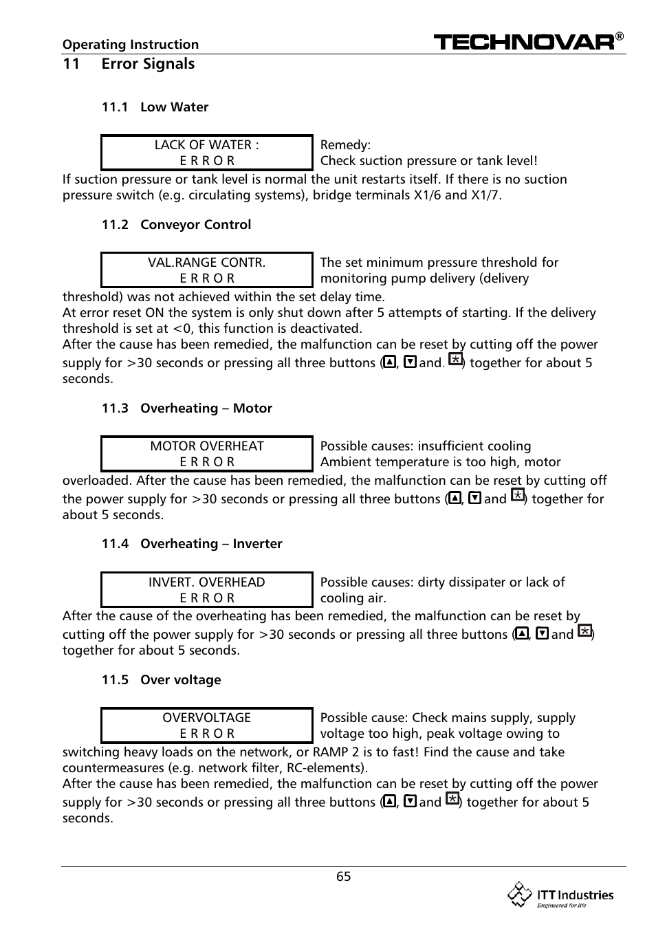 Bell & Gossett 193 TECHNOVAR VARIABLE SPEED PUMP CONTROLLER AND INTEGRATED AJUSTABLE FREQUENCY DRIVE User Manual | Page 65 / 78