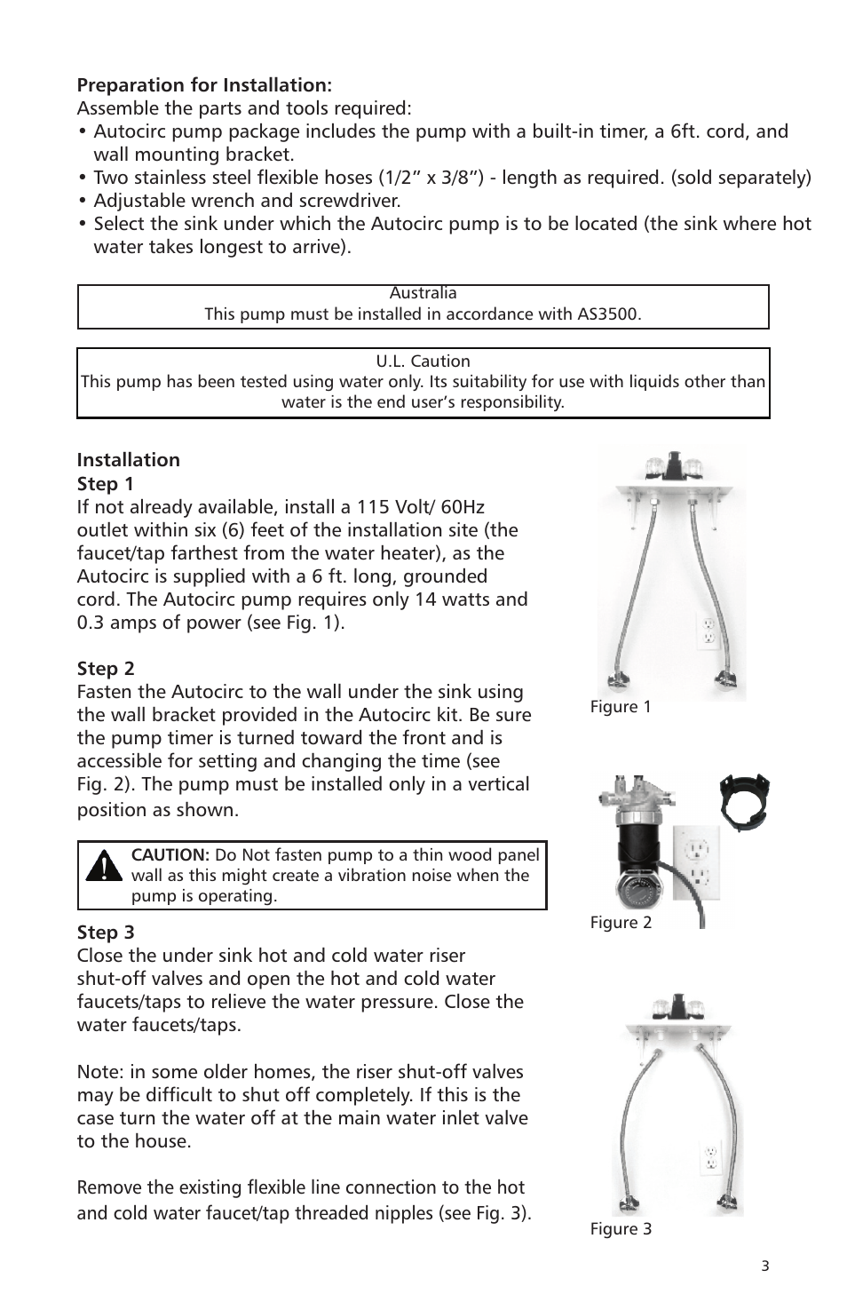 Bell & Gossett 6 71 075 003A Autocirc Instant Hot Water Pump Models e3-4/BDPRC User Manual | Page 3 / 8