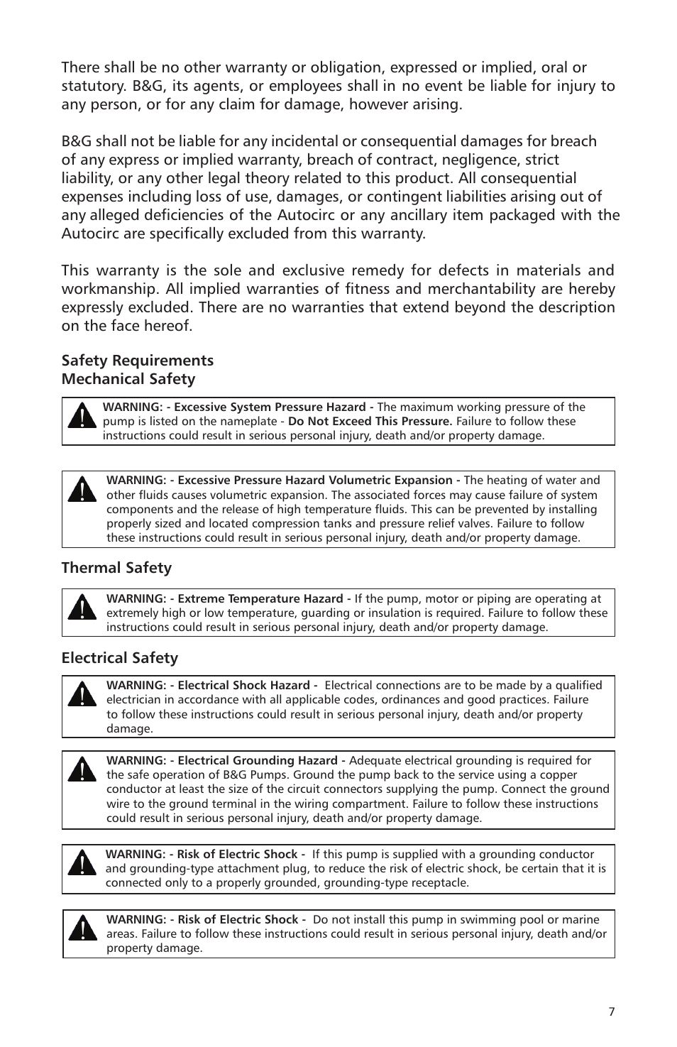 Bell & Gossett 6 71 075 111A Autocirc Instant Hot Water Pump Model ecocirc 23 5 ACT User Manual | Page 7 / 8