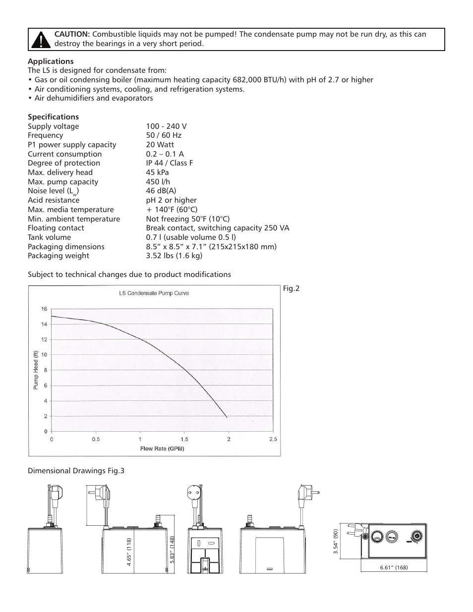Bell & Gossett 6 71 075 115A LS Condensate Removal Pump User Manual | Page 2 / 6