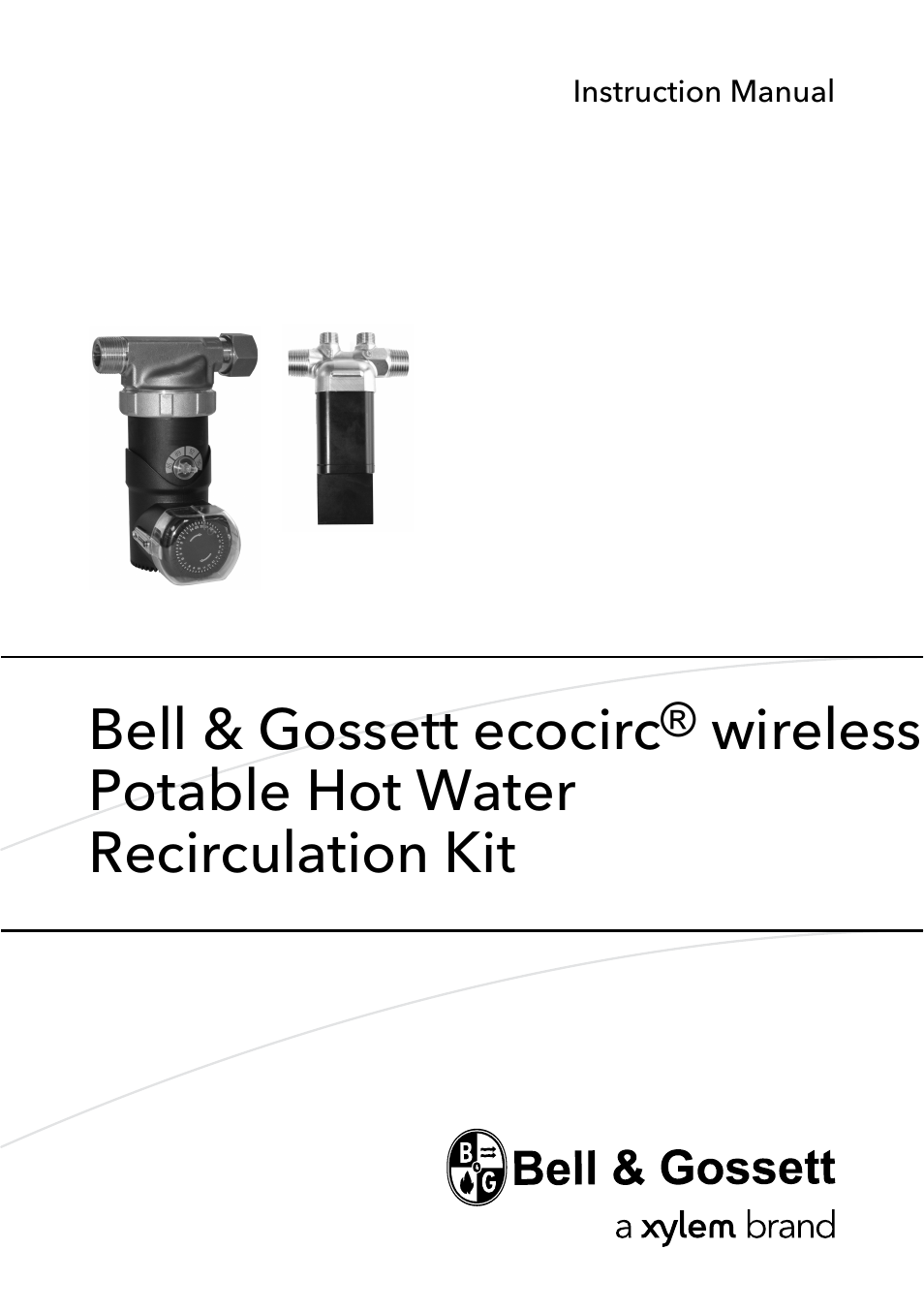 Bell & Gossett 6 71 075 141B ecocirc wireless Potable Hot Water Recirculation Kit User Manual | 28 pages