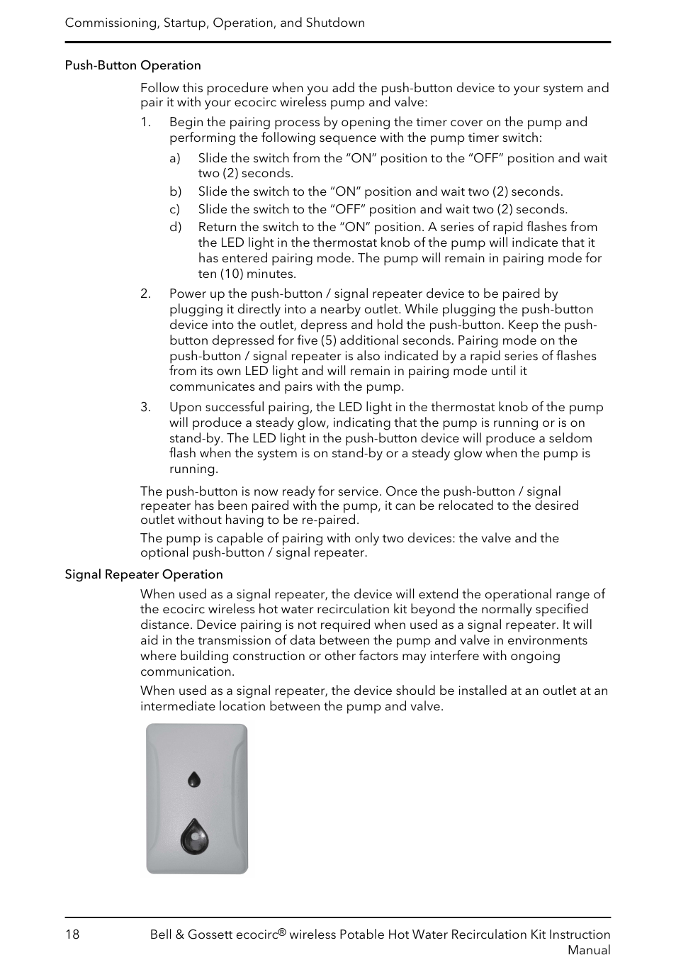 Bell & Gossett 6 71 075 141B ecocirc wireless Potable Hot Water Recirculation Kit User Manual | Page 20 / 28