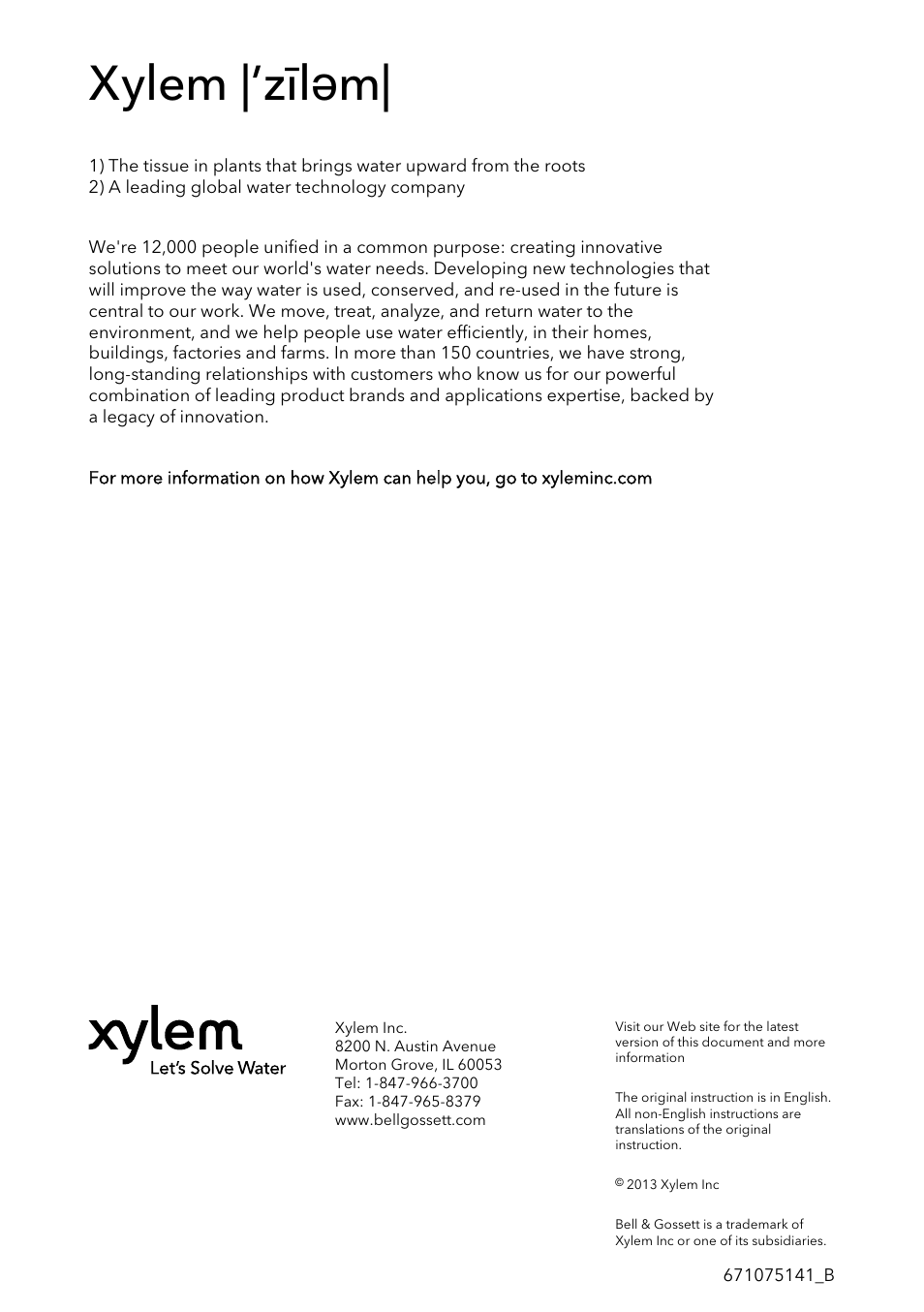 Xylem |’zīləm | Bell & Gossett 6 71 075 141B ecocirc wireless Potable Hot Water Recirculation Kit User Manual | Page 28 / 28