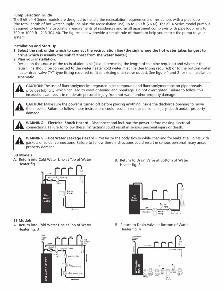 Bell & Gossett A 00 091 365A Series e3 4/e3 6 Instant Hot Water Recirculating Systems User Manual | Page 2 / 6