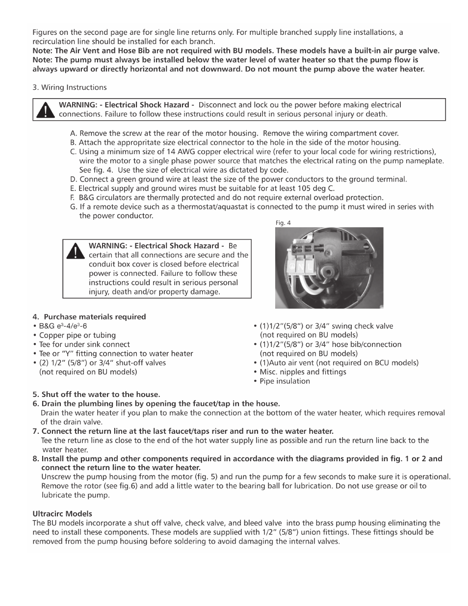 Bell & Gossett A 00 091 365A Series e3 4/e3 6 Instant Hot Water Recirculating Systems User Manual | Page 3 / 6