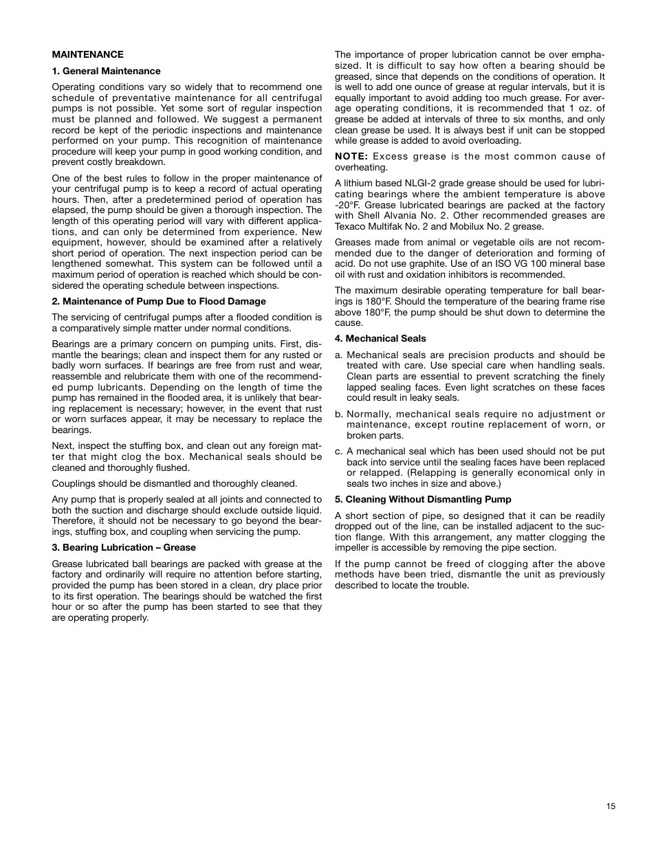 Xylem AC2008B Series HSC3 Base Mounted Centrifugal Pump User Manual | Page 15 / 22