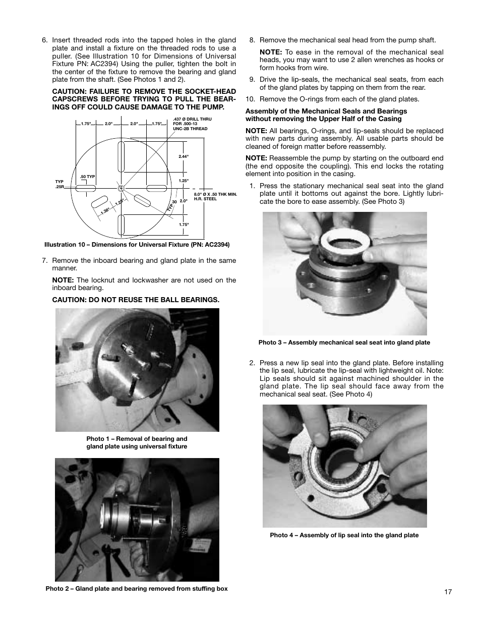Xylem AC2008B Series HSC3 Base Mounted Centrifugal Pump User Manual | Page 17 / 22