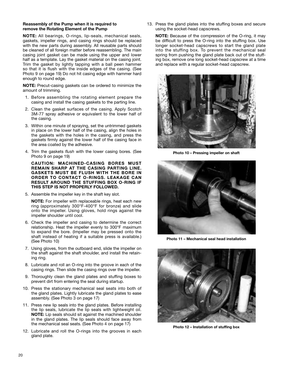 Xylem AC2008B Series HSC3 Base Mounted Centrifugal Pump User Manual | Page 20 / 22