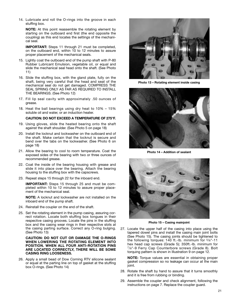 Xylem AC2008B Series HSC3 Base Mounted Centrifugal Pump User Manual | Page 21 / 22