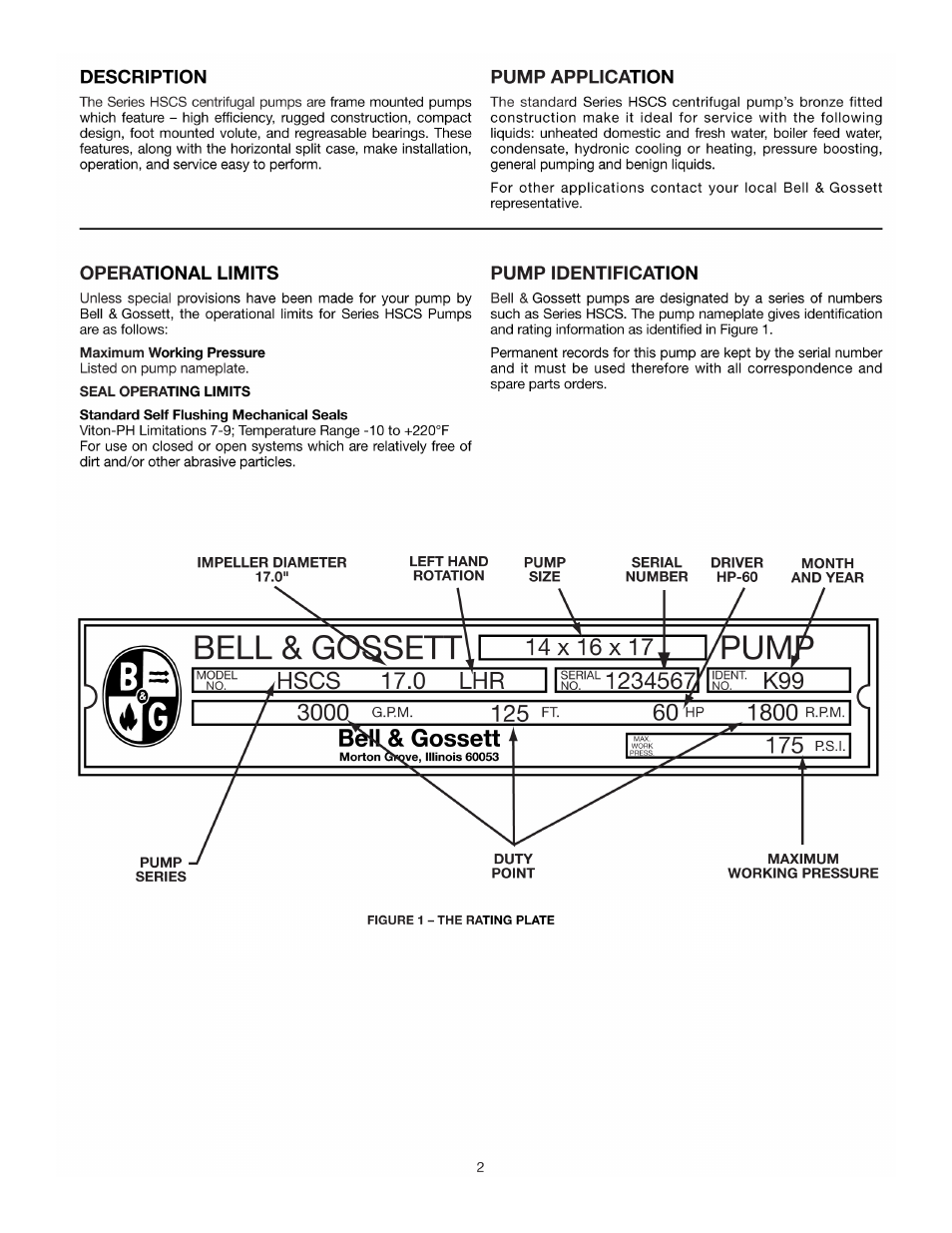 Xylem AC8584C Series HSCS Base Mounted Centrifugal Pumps User Manual | Page 2 / 31