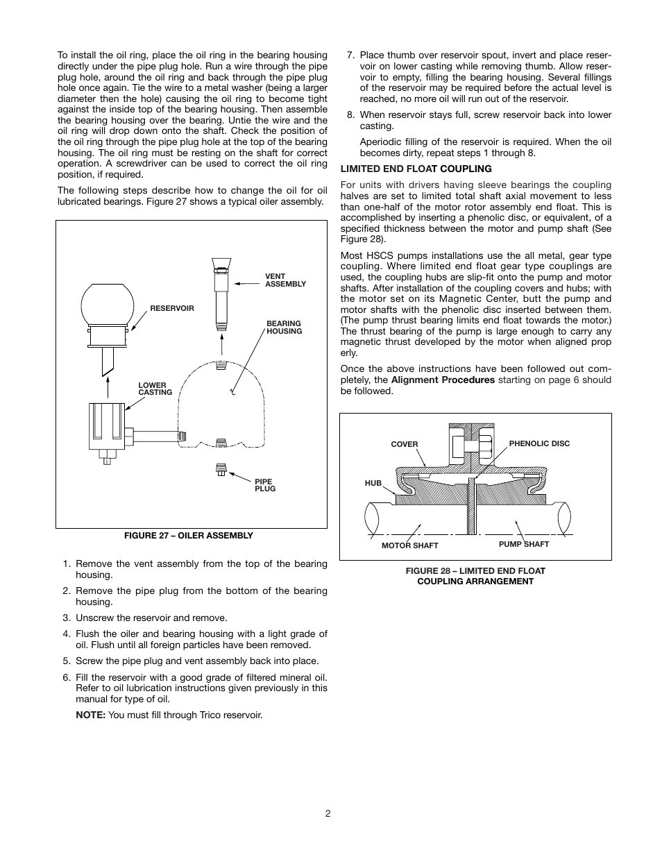 Xylem AC8584C Series HSCS Base Mounted Centrifugal Pumps User Manual | Page 28 / 31