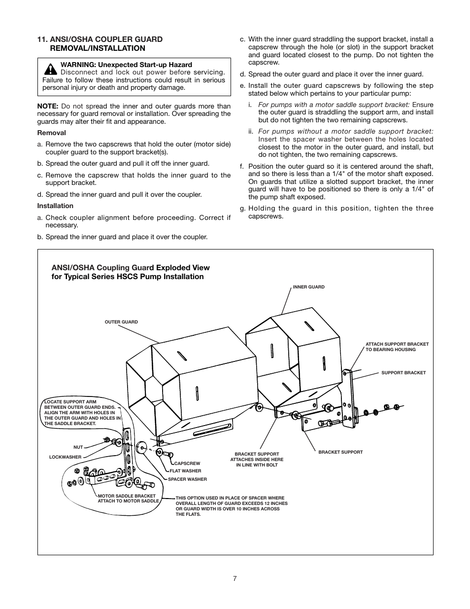 Xylem AC8584C Series HSCS Base Mounted Centrifugal Pumps User Manual | Page 7 / 31