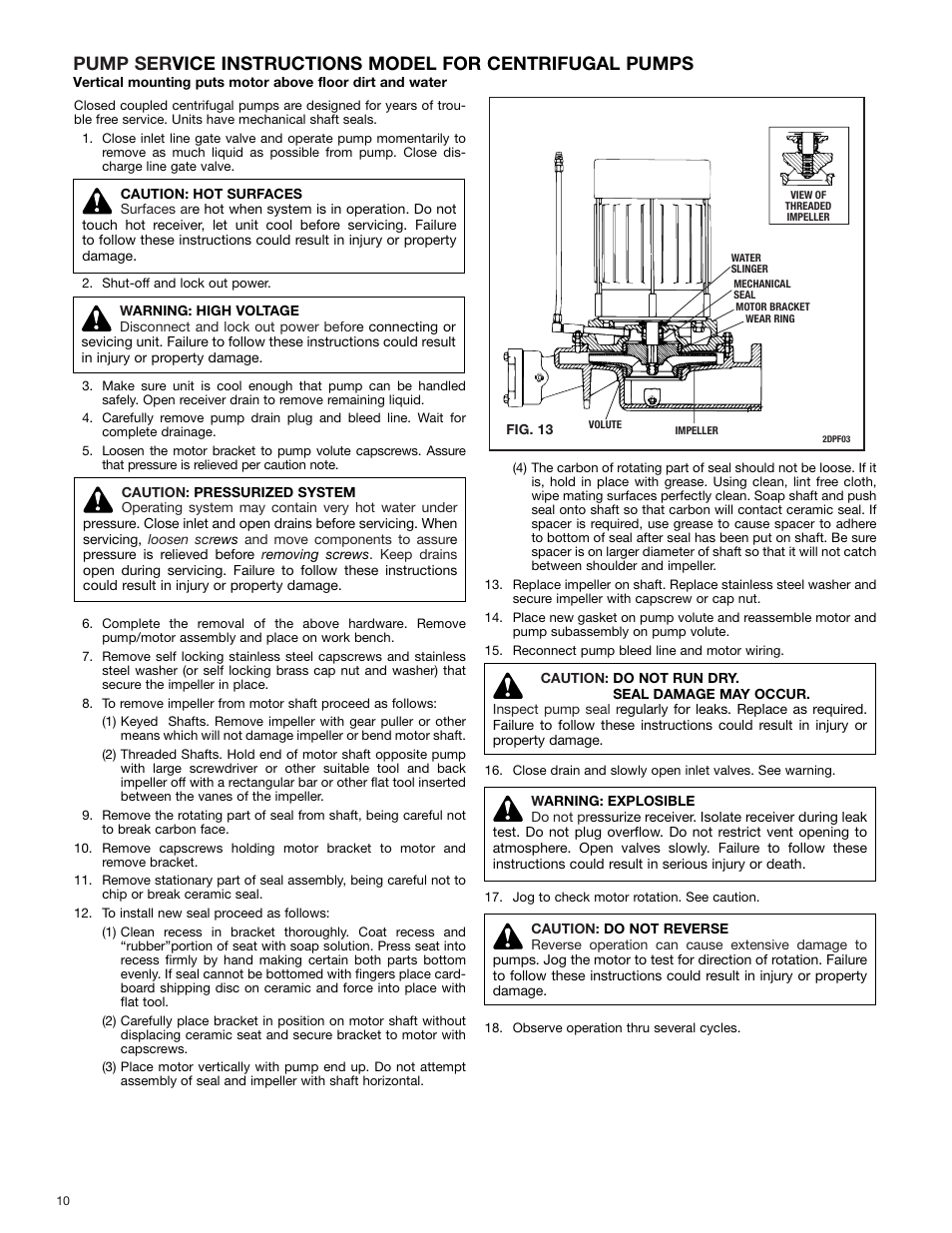 Bell & Gossett DN0136C Domestic Pump Vacuum Heating Units Series VCL User Manual | Page 10 / 12