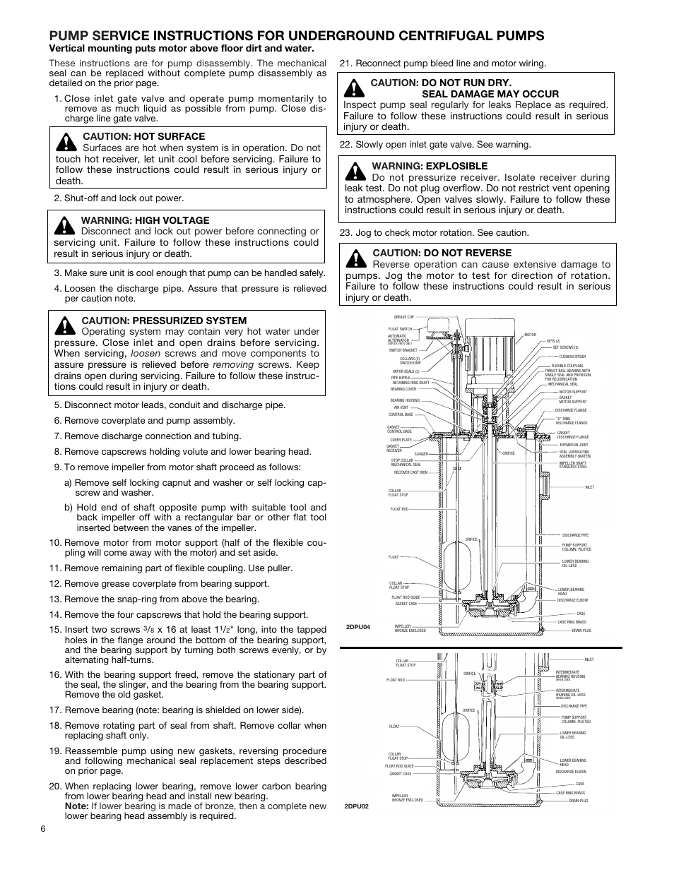 X 16 at least 1 | Bell & Gossett DN0147D HS Underground Condensate and Boiler Feed Units Series UHM User Manual | Page 6 / 8