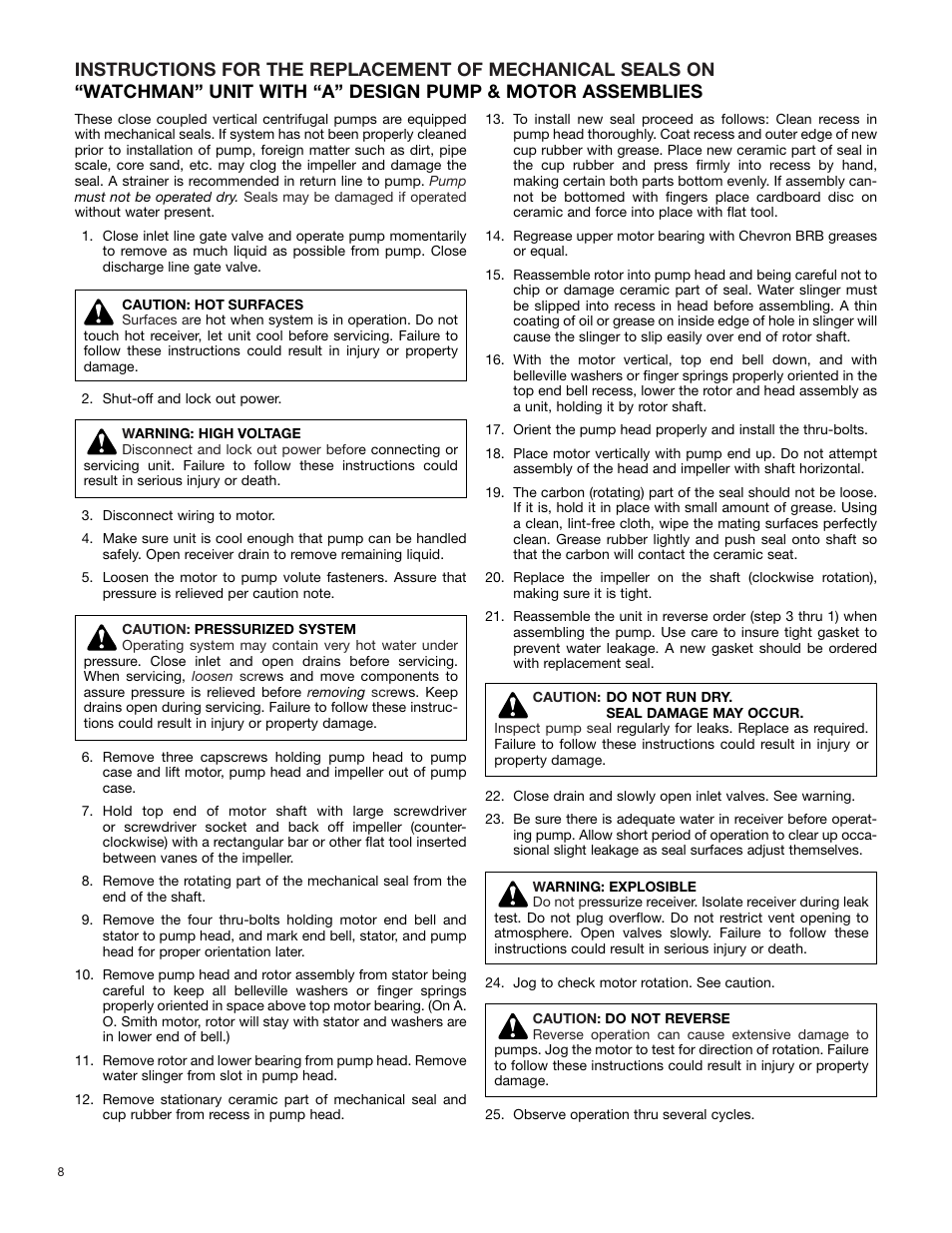 Bell & Gossett DN0156F HS Vented Condensate Units Watchman Series SCC User Manual | Page 8 / 12