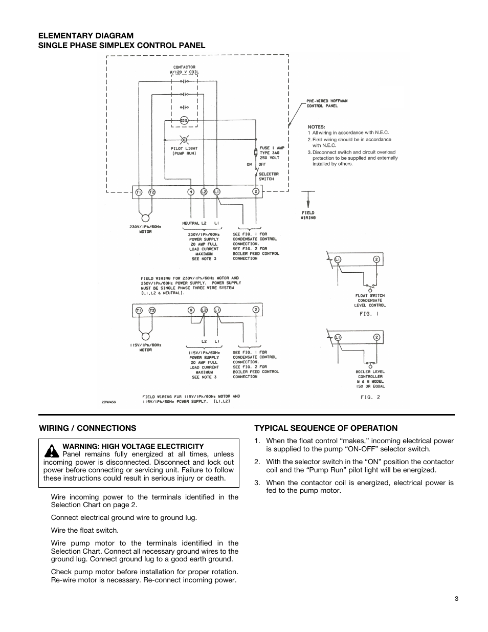 Bell & Gossett DN0178B HS Single Phase Simplex Control Panel User Manual | Page 3 / 4