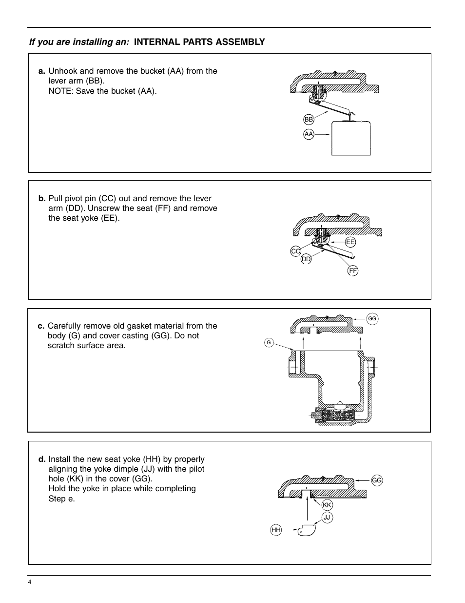 If you are installing an | Bell & Gossett HS 213B Series B2 Inverted Bucket Steam Trap Service Parts User Manual | Page 4 / 12