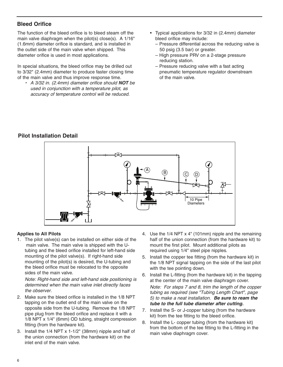 Bell & Gossett HS 601G Pilot Operated Pressure and/or Temperature Steam Regulators Series 2000 User Manual | Page 6 / 24