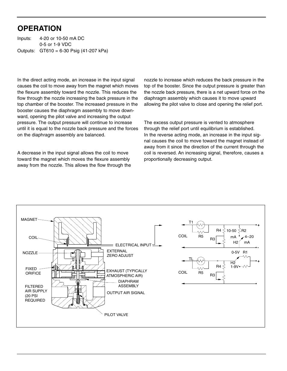 Operation | Bell & Gossett HS 618B Series GT610-IP Electronic-Pneumatic Transducer User Manual | Page 2 / 4