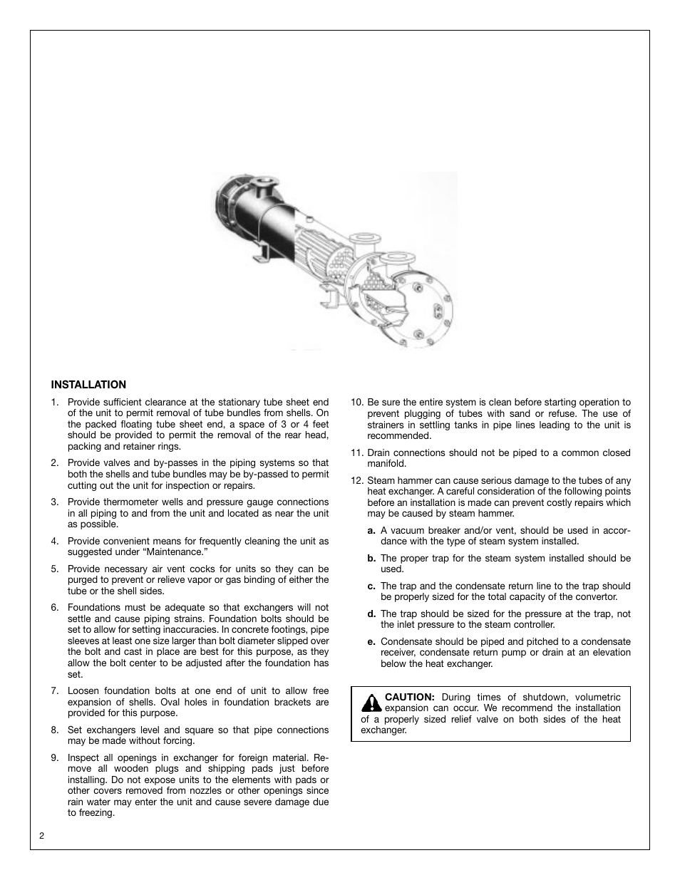 Bell & Gossett HT 205B SM Models ACA Straight Tube, Removable Bundle Heat Exchangers User Manual | Page 2 / 8