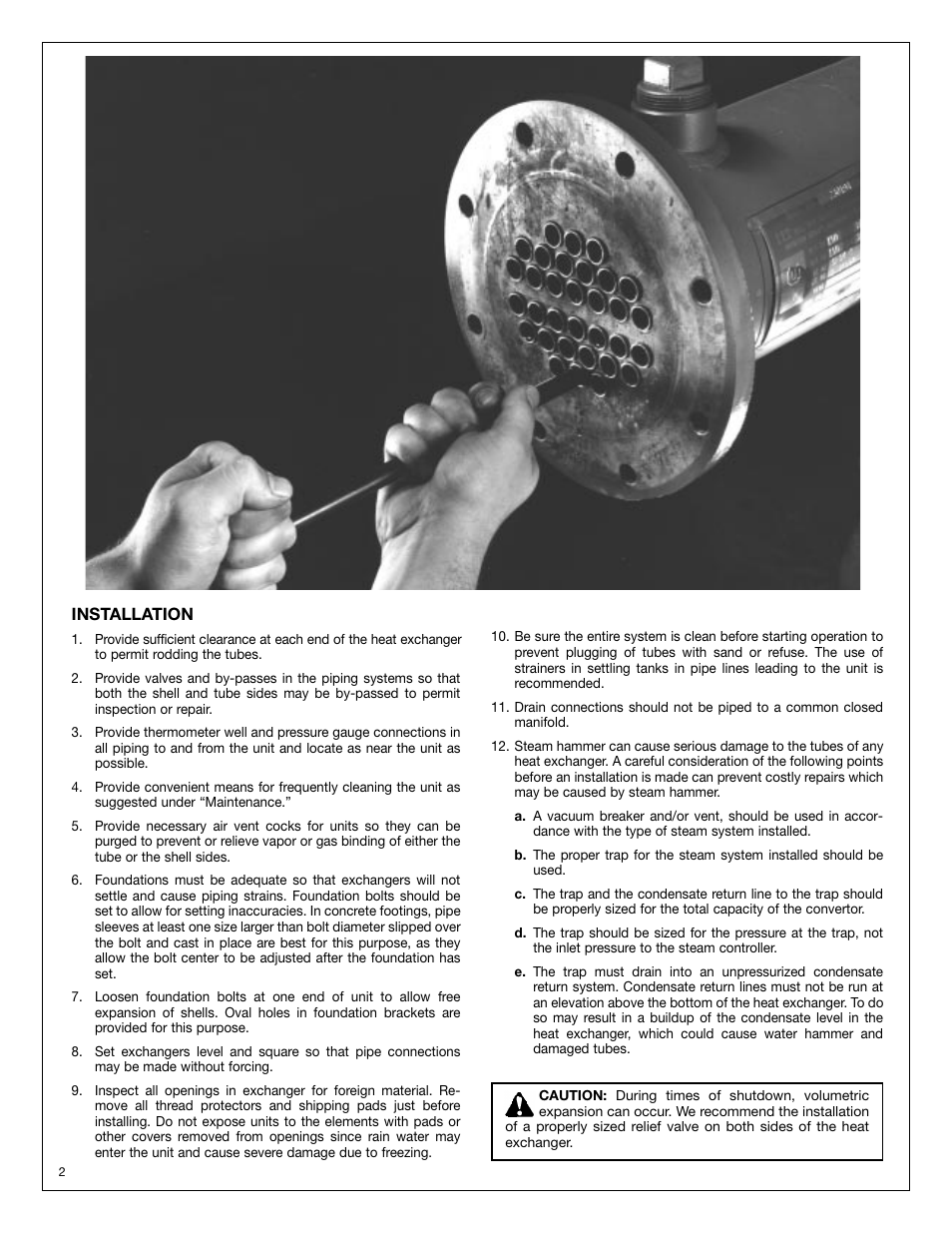 Bell & Gossett HT 320B SM Models “OE” Straight Tube, Fixed Tubesheet Heat Exchangers User Manual | Page 2 / 4