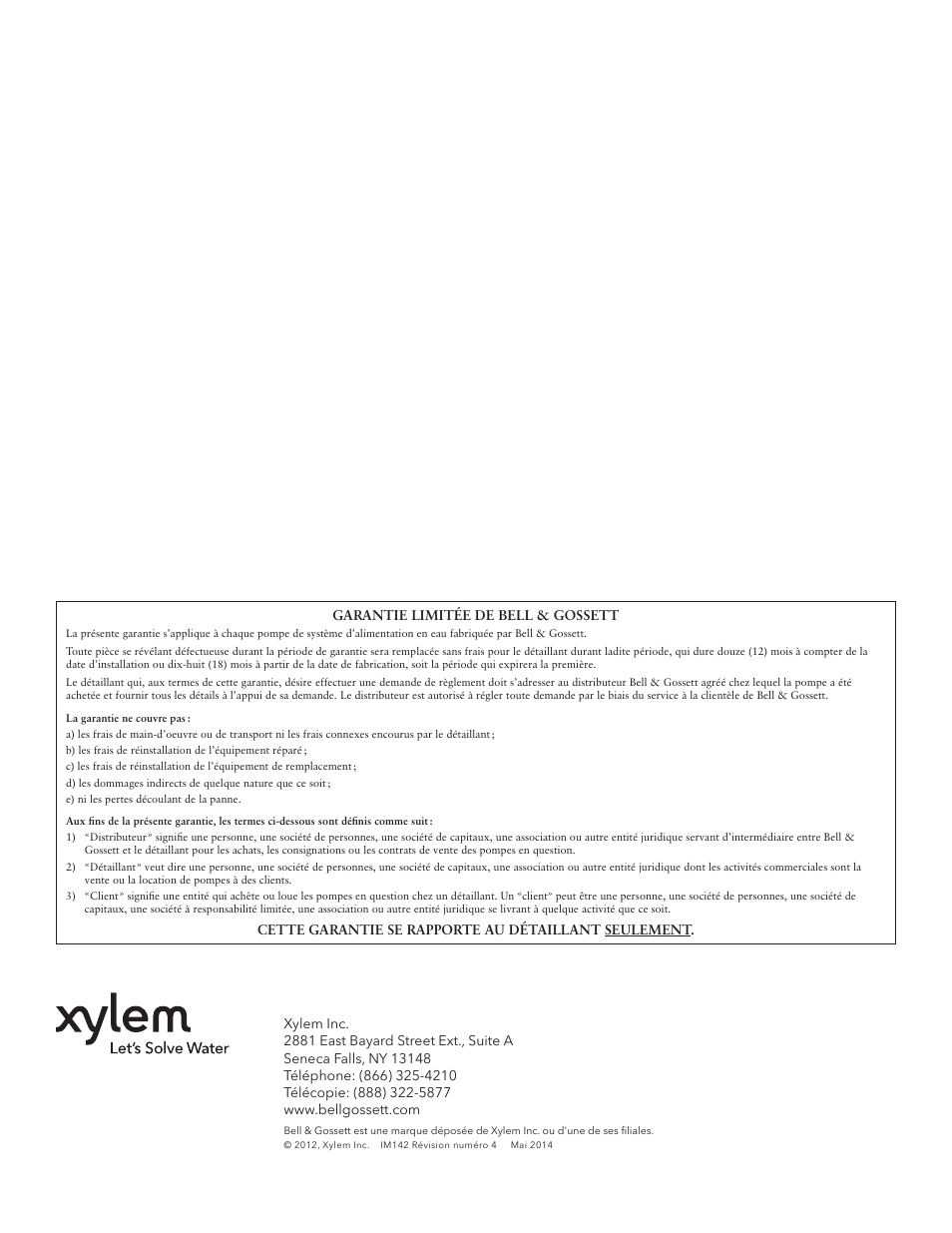 Bell & Gossett IM142R04 Wastewater Pumps Dewatering, Effluent and Sewage User Manual | Page 36 / 36