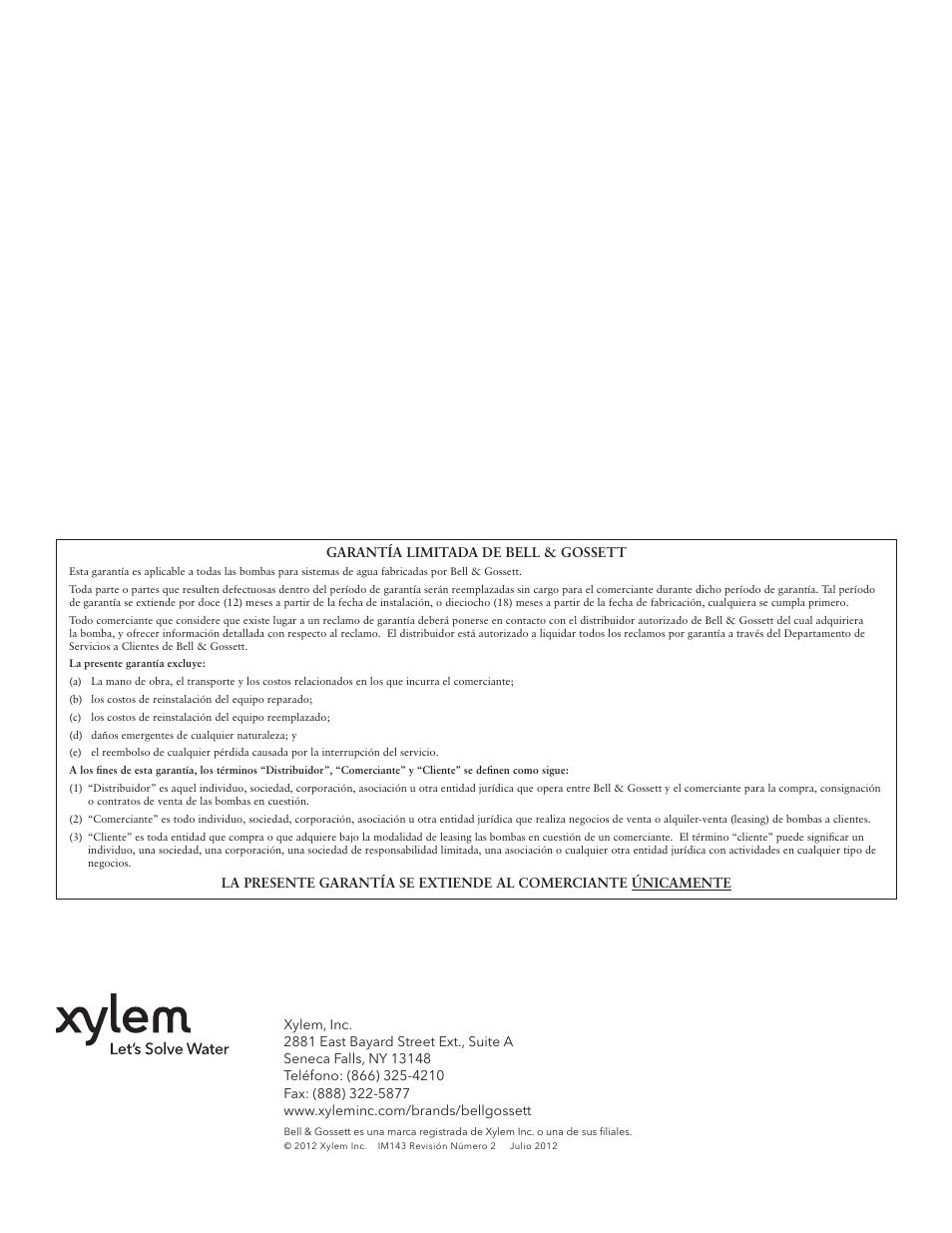 Bell & Gossett IM143 R02 Single Phase Sump, Effluent and Sewage User Manual | Page 23 / 36