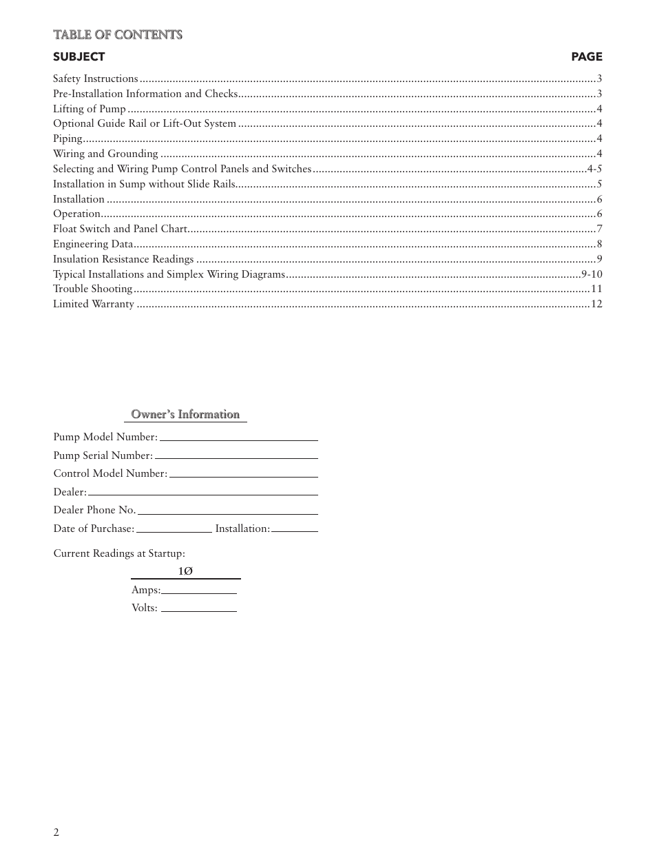 Bell & Gossett IM143 R03 Sump Pumps User Manual | Page 2 / 40