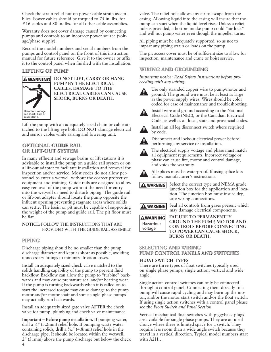 Bell & Gossett IM143 R03 Sump Pumps User Manual | Page 4 / 40