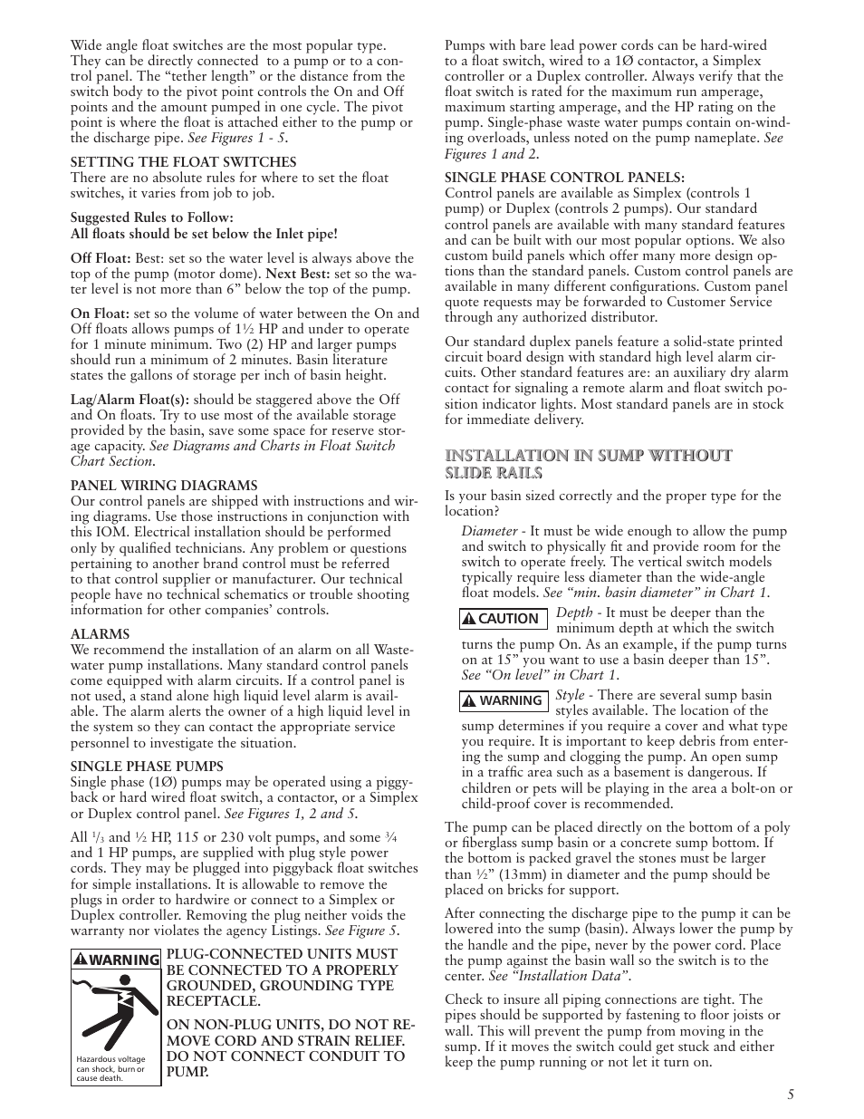 Bell & Gossett IM143 R03 Sump Pumps User Manual | Page 5 / 40