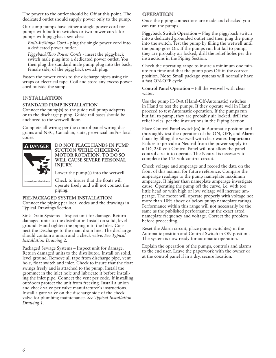 Bell & Gossett IM143 R03 Sump Pumps User Manual | Page 6 / 40