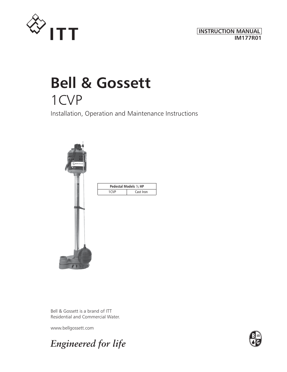 Bell & Gossett IM177 R01 1CVP User Manual | 16 pages