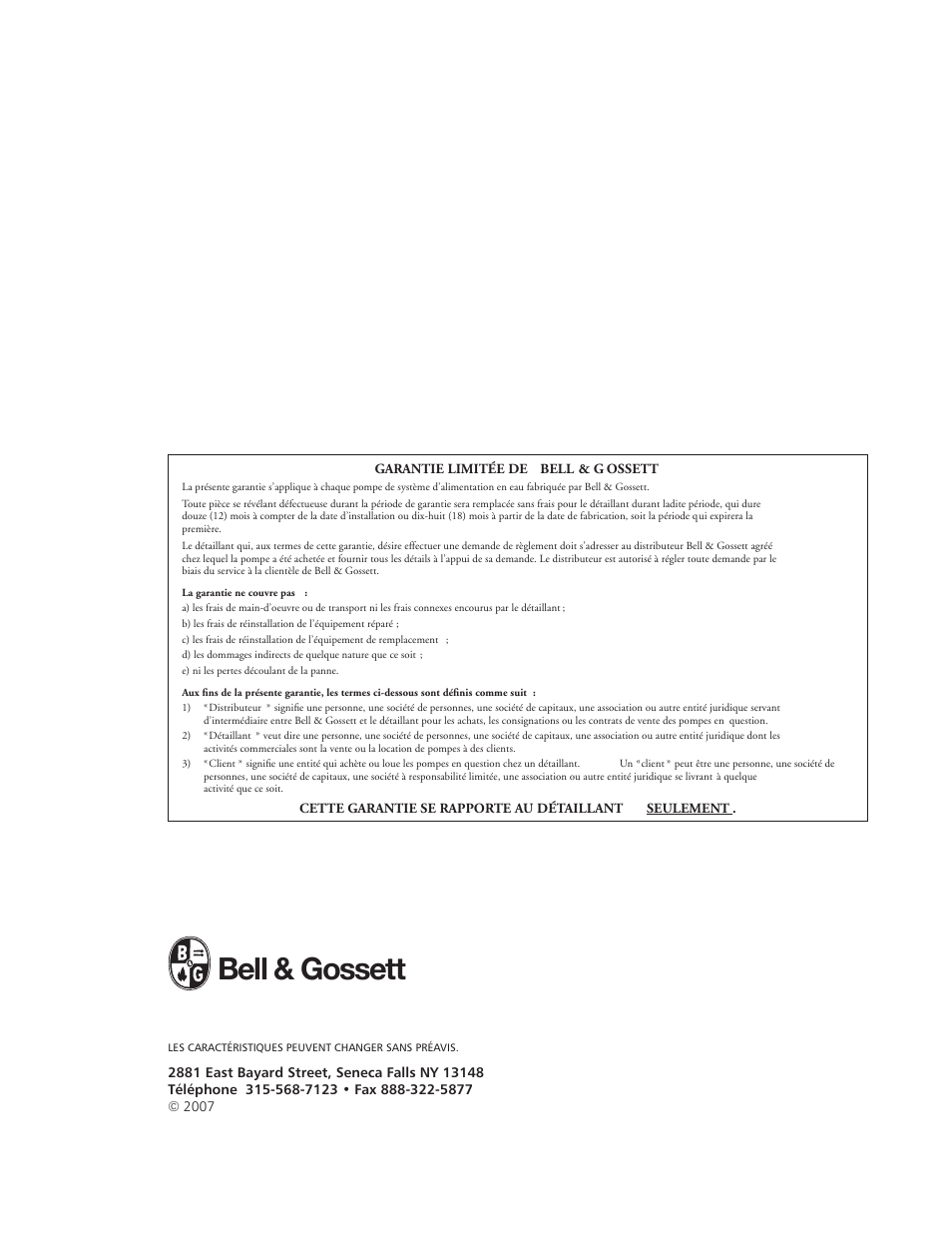 Bell & gossett | Bell & Gossett IM179 R02 Single Phase, Single Seal Grinder Pump User Manual | Page 36 / 36