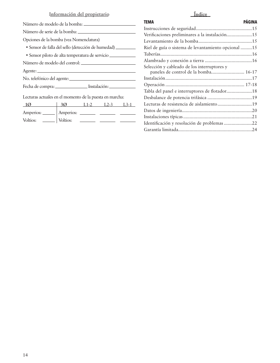 Xylem IM194 R02 GRINDER PUMPS 1 AND 3 11?4 DISCHARGE User Manual | Page 14 / 36