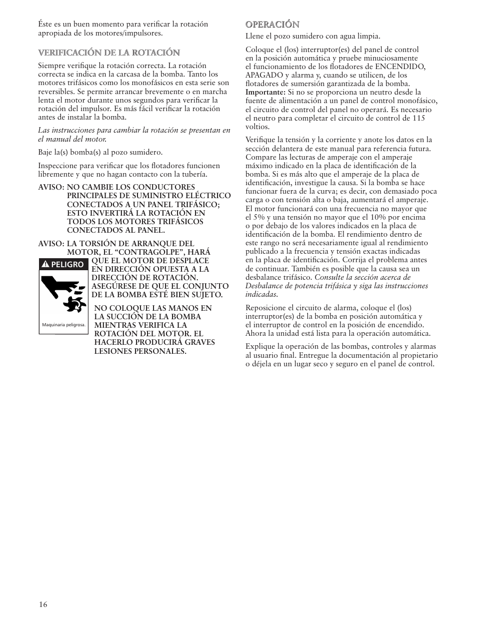 Xylem IM196 R01 Explosion Proof Wastewater Pumps Listed Class 1, Groups C and D Hazardous Locations User Manual | Page 16 / 32