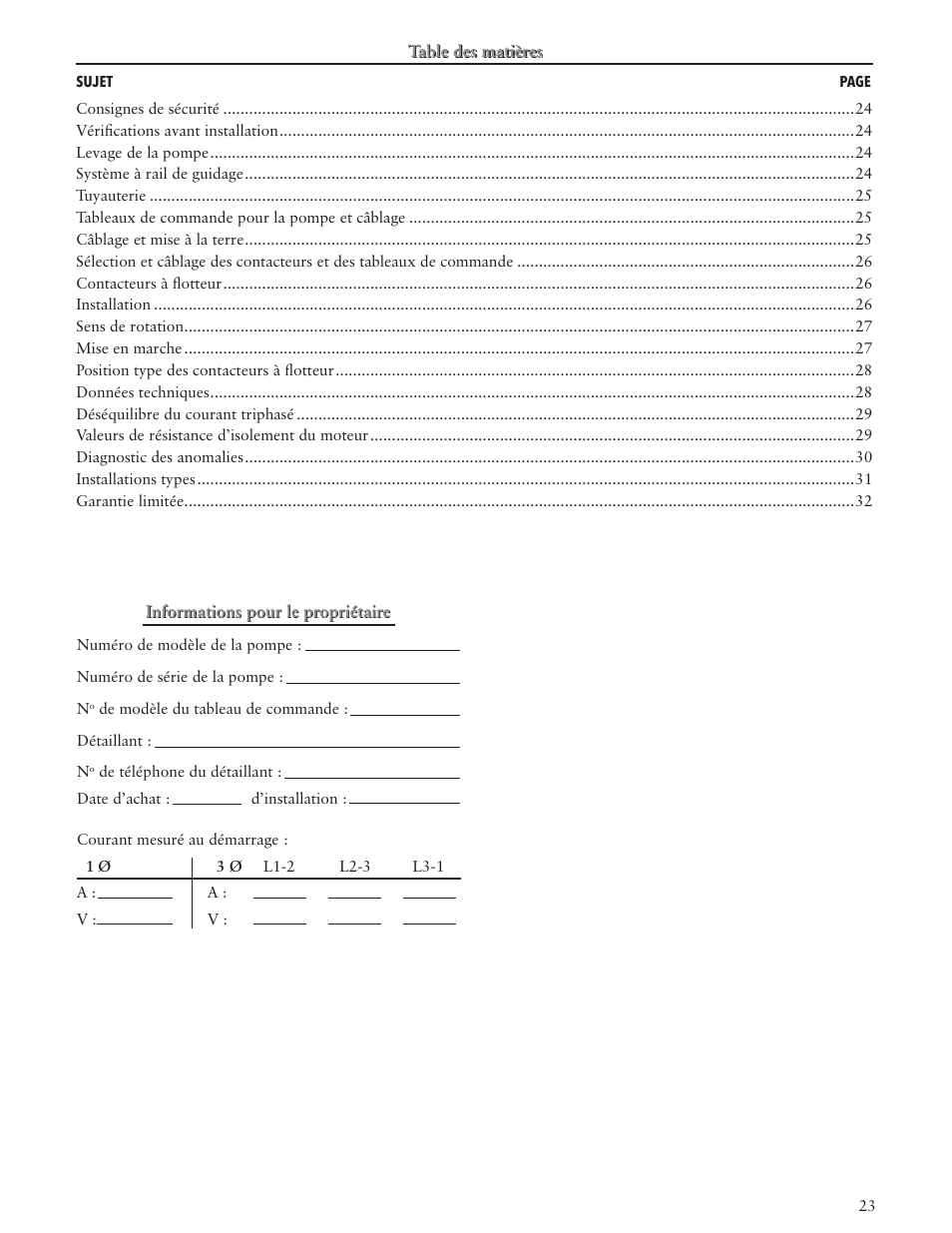 Xylem IM196 R01 Explosion Proof Wastewater Pumps Listed Class 1, Groups C and D Hazardous Locations User Manual | Page 23 / 32