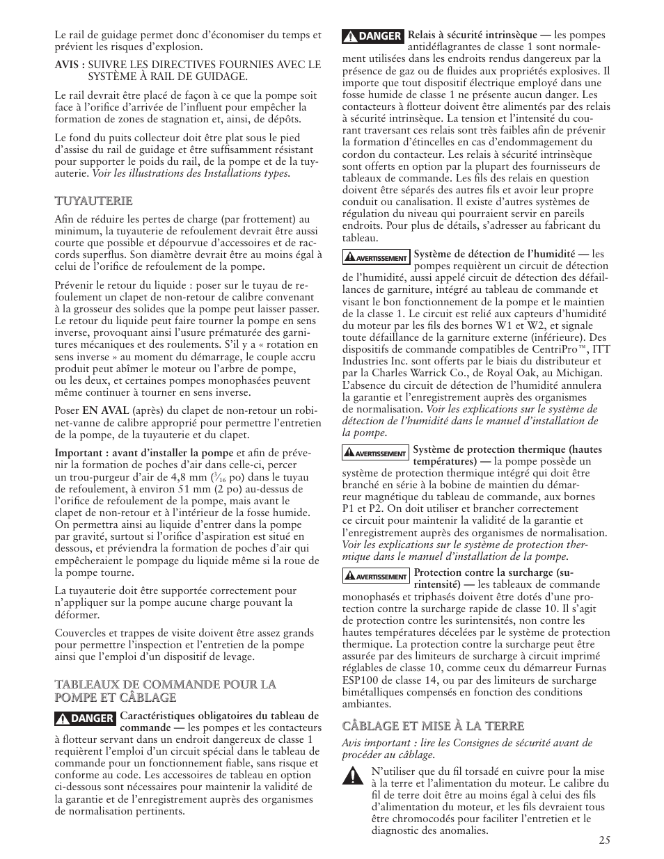 Xylem IM196 R01 Explosion Proof Wastewater Pumps Listed Class 1, Groups C and D Hazardous Locations User Manual | Page 25 / 32