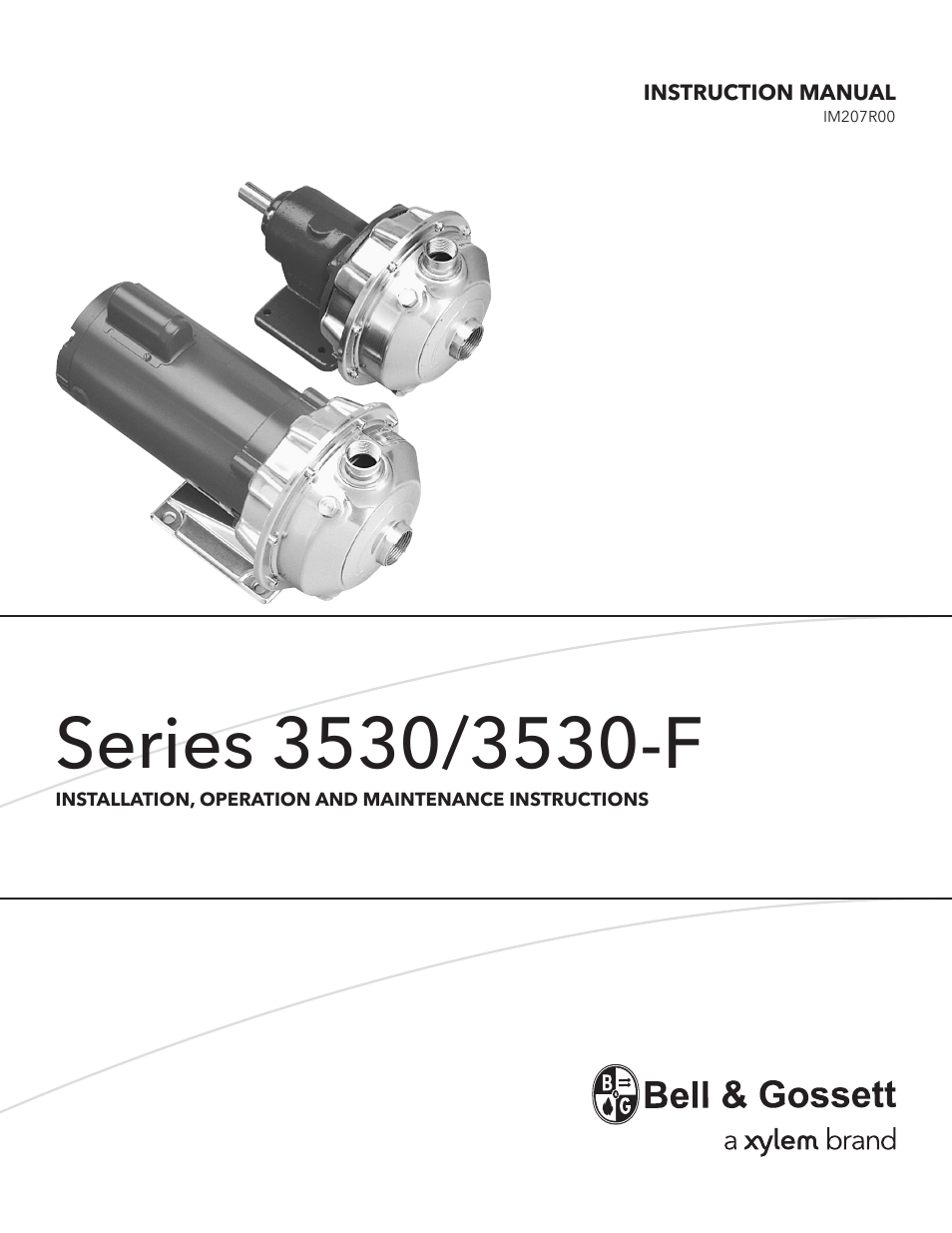 Bell & Gossett IM207R00 Series 3530-F User Manual | 24 pages