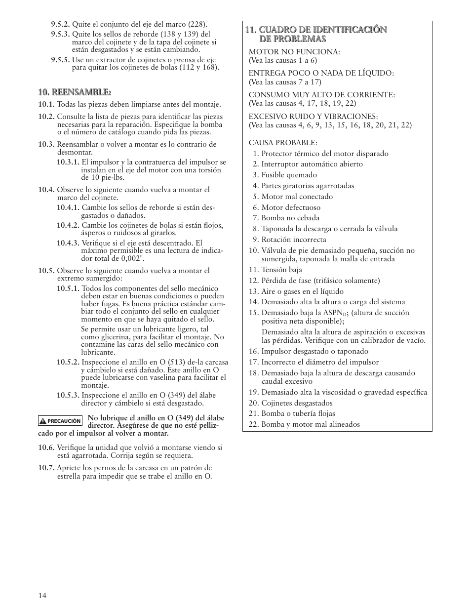 Bell & Gossett IM207R00 Series 3530-F User Manual | Page 14 / 24