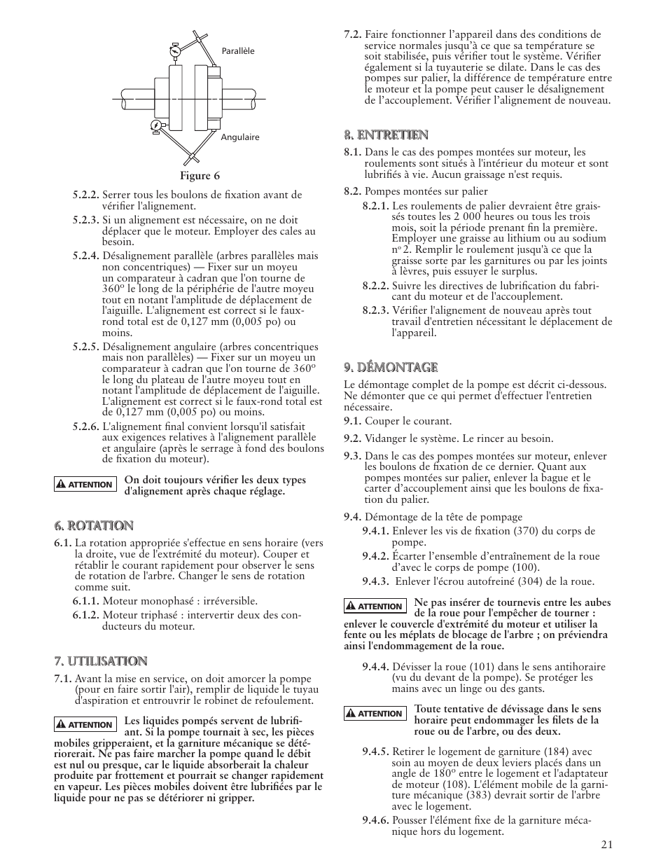 Bell & Gossett IM207R00 Series 3530-F User Manual | Page 21 / 24