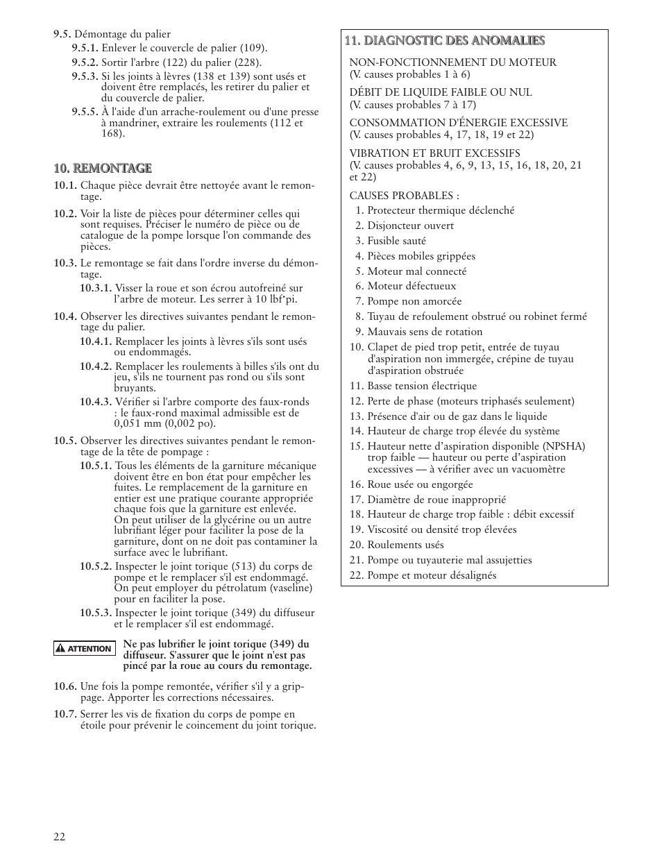 Bell & Gossett IM207R00 Series 3530-F User Manual | Page 22 / 24