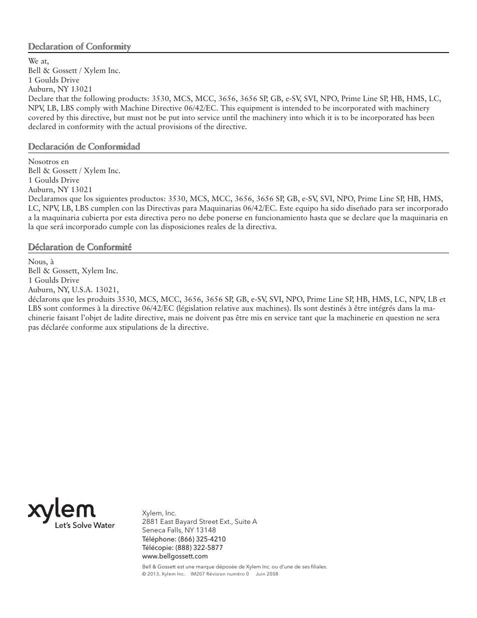 Bell & Gossett IM207R00 Series 3530-F User Manual | Page 24 / 24