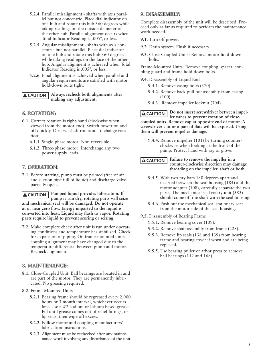 Bell & Gossett IM207R00 Series 3530-F User Manual | Page 5 / 24