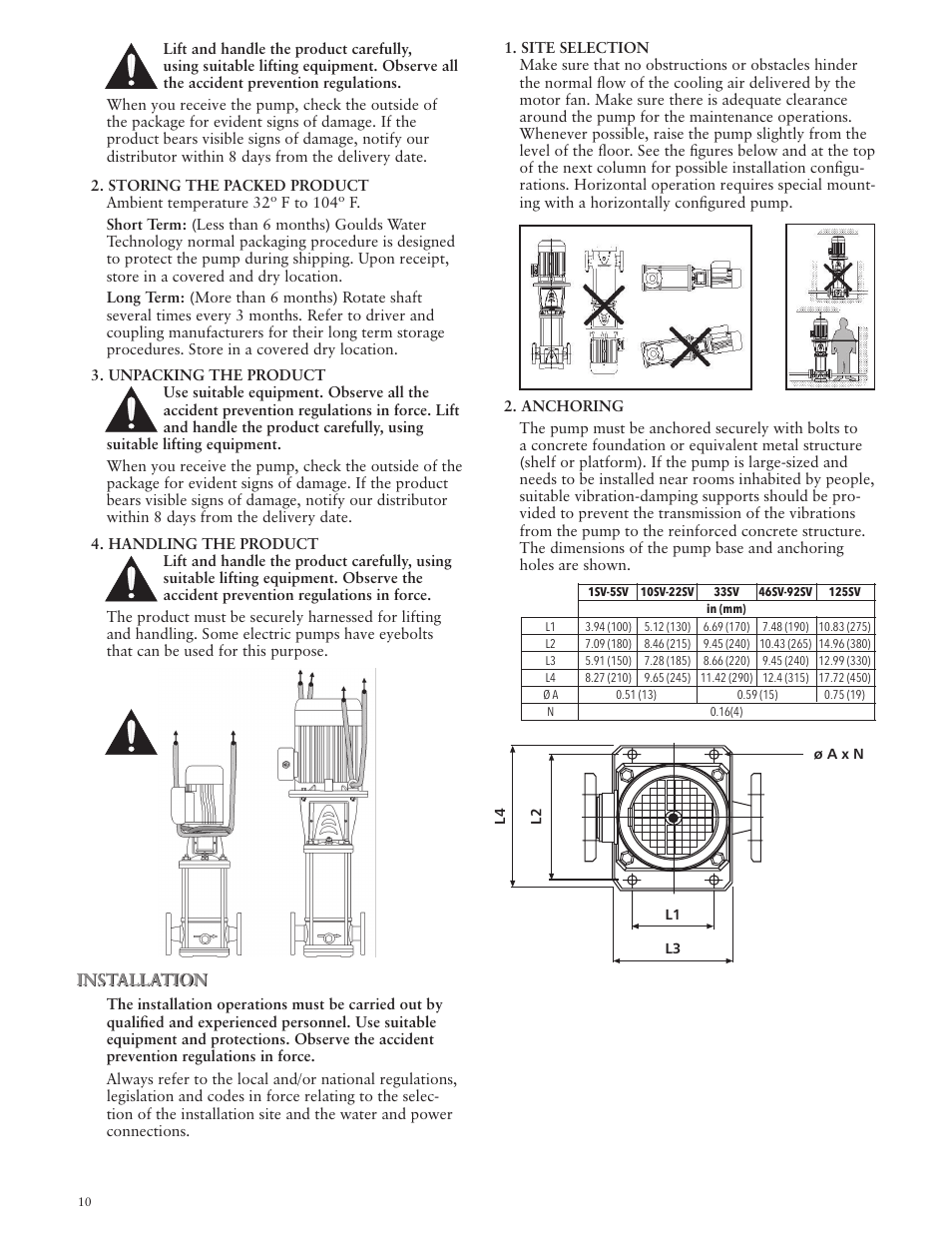 Xylem IM228 R03 Model e-SV (esv) User Manual | Page 10 / 64