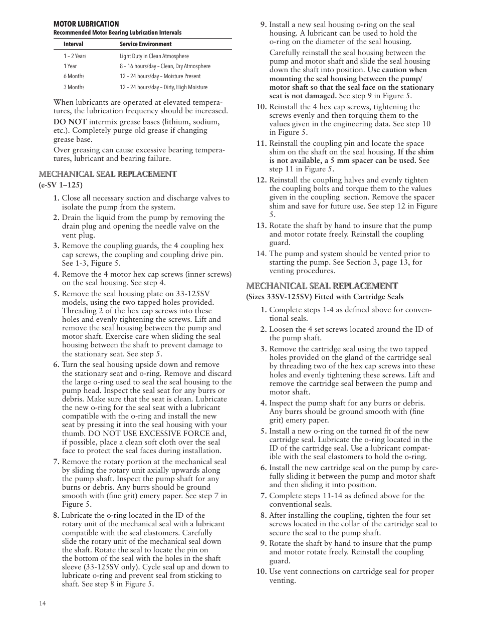 Xylem IM228 R03 Model e-SV (esv) User Manual | Page 14 / 64
