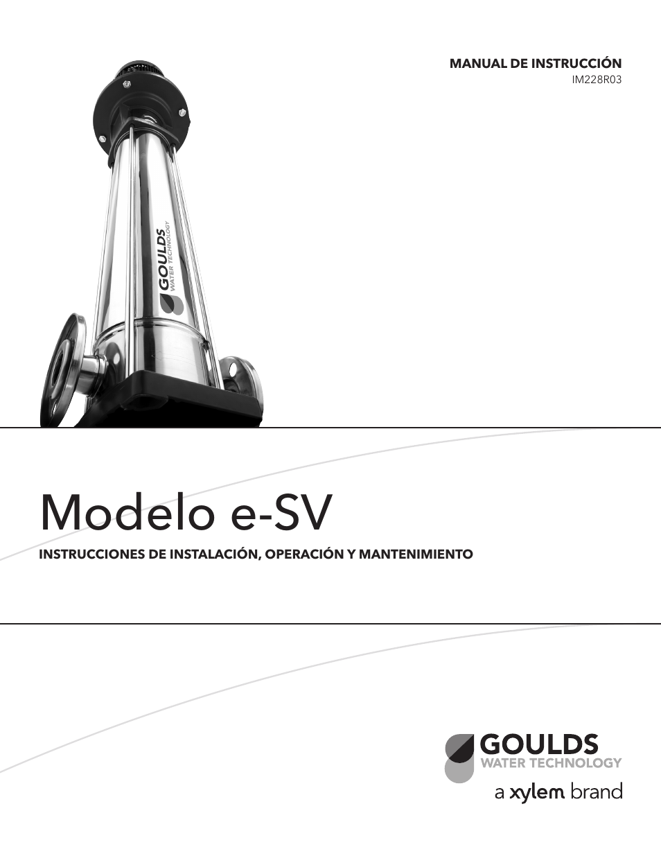 Modelo e-sv | Xylem IM228 R03 Model e-SV (esv) User Manual | Page 22 / 64