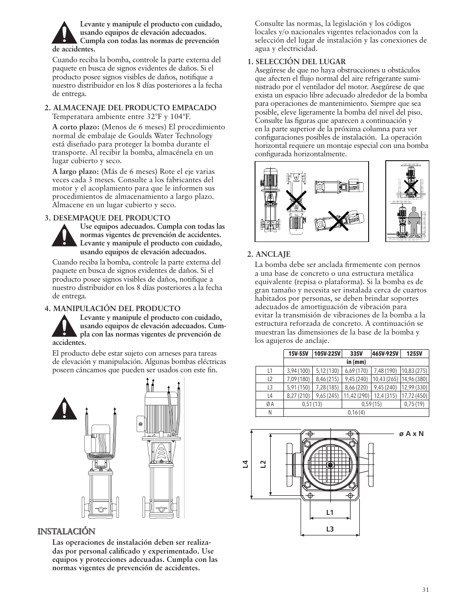 Xylem IM228 R03 Model e-SV (esv) User Manual | Page 31 / 64