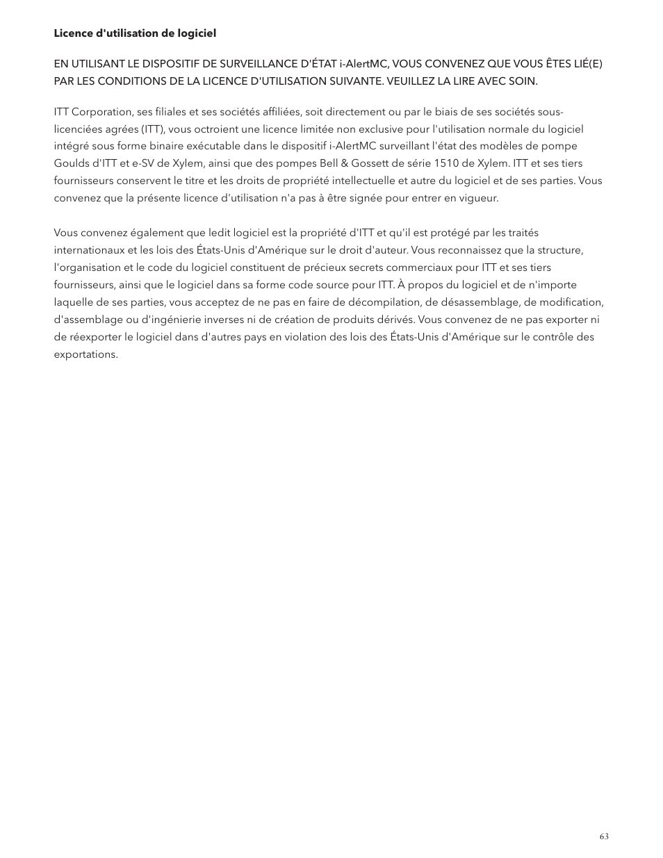 Xylem IM228 R03 Model e-SV (esv) User Manual | Page 63 / 64